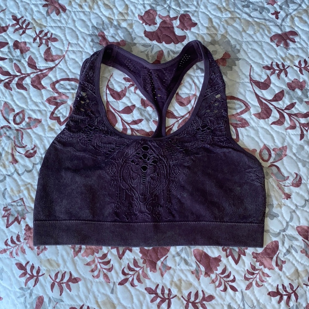 Purple sports bra